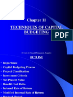 Chapter 11 Techniques of Capital Budgeting