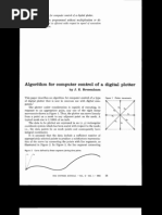 ALGORITHM FOR CONTROL OF A DIGITAL PLOTTER by J. E. Bresenham (1965)