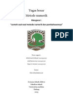 Download TUGAS BESAR Metode Numerik by Arief Kurniawan SN140533525 doc pdf