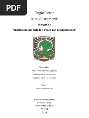 Tugas Besar Metode Numerik Pdf