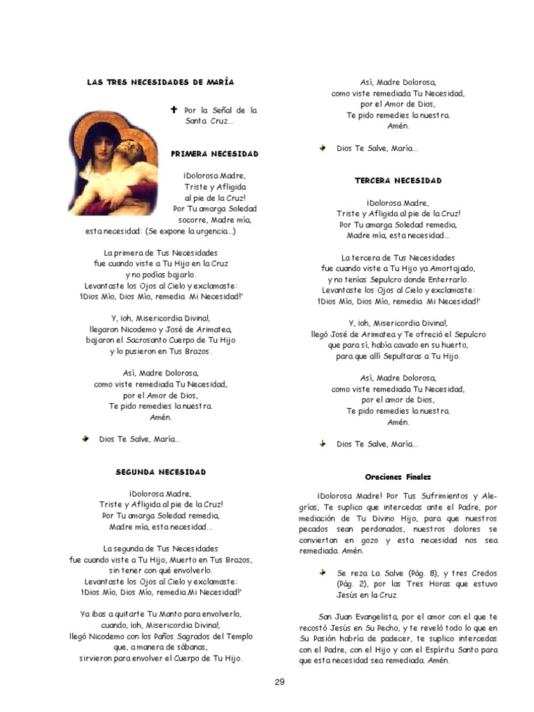 9.Las Tres Necesidades de María | Mary, Mother Of Jesus | Prayer
