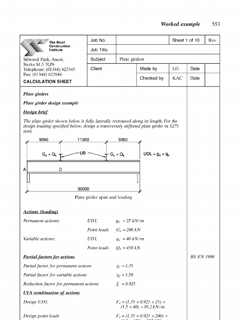 Job No. Sheet 1 of 10 Rev Job Title Silwood Park, Ascot, Berks SLS 7QN ...