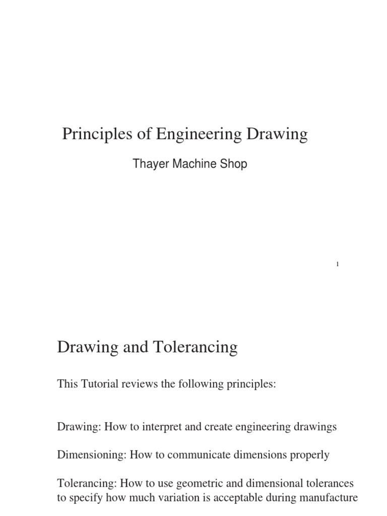 Engineering Drawing and Tolerancing Basics | PDF | Engineering ...