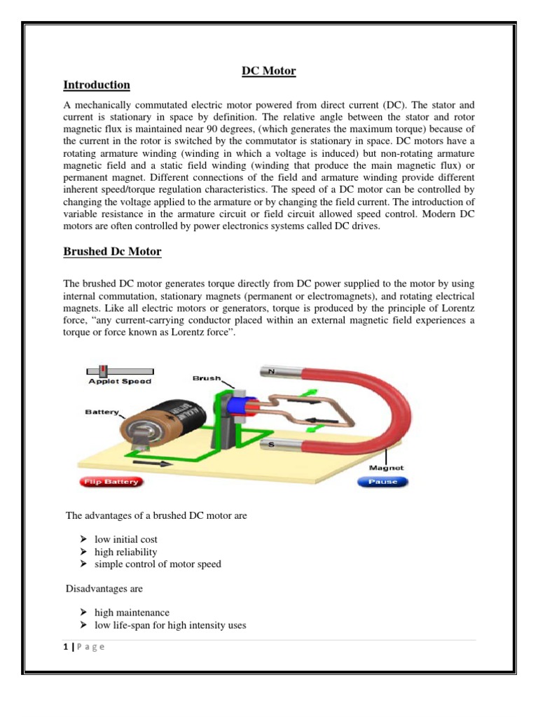 DC Motor Speed and Torque Control Guide | PDF | Electric Motor | Physics