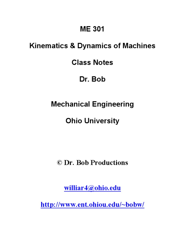 Kinematics Dynamics of Machines Ultimate Defender | PDF | Kinematics ...