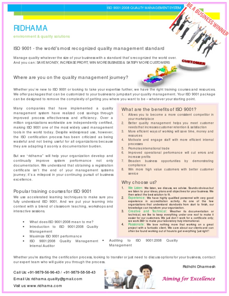 ISO 9001 Quality Management Guide | PDF