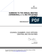 Milton Keynes Council Agenda