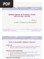 Gestão Avaliação Desempenho