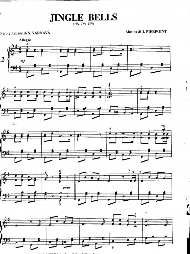 Jingle Bells Piano PDF