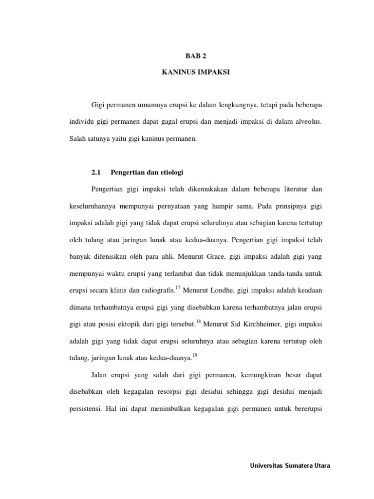 Klasifikasi dan Etiologi Kaninus Impaksi | PDF