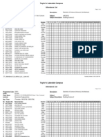 Taylor's Lakeside Campus Attendance List