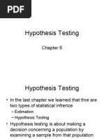 Hypothesis Testing