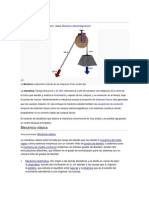 Breve Resumen Sobre La Mecanica y Sus Aplicaciones