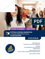 Informator 2013 - Studia II Stopnia - Wyższa Szkoła Bankowa W Poznaniu Wydział Ekonomiczny W Szczecinie
