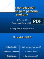 Taller de redacción científica para personal sanitario