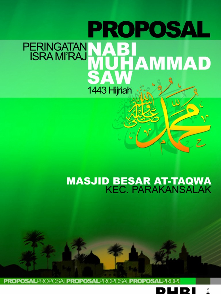 Proposal Phbi Isra Mi Raj At Taqwa 2013