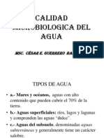 Calidad Microbiologica Del Agua-Clase 2012