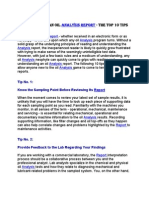 Interpreting an Oil Analysis Report