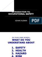 Occupational Safety: Introduction To