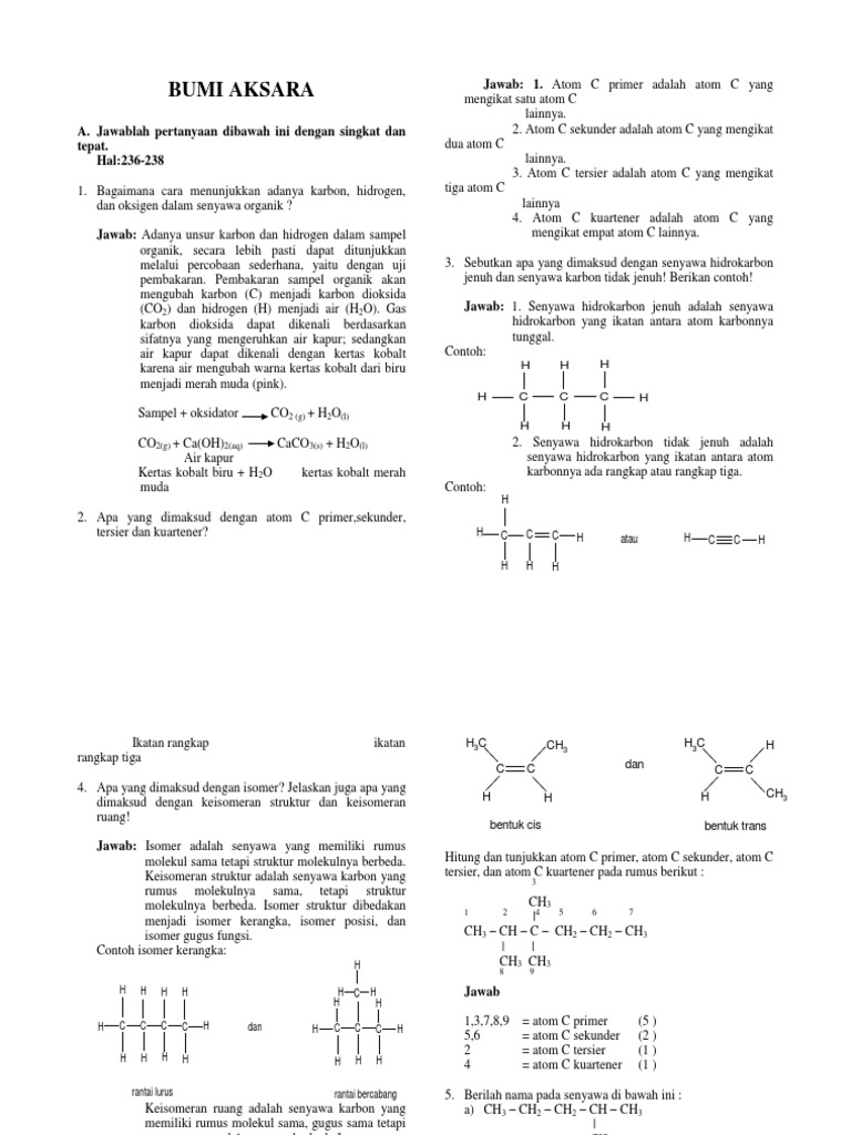 Contoh Soal Dan Jawaban Menuliskan Suatu Isomer - Jawaban Buku