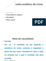 Revisão conceitual de crime e causalidade