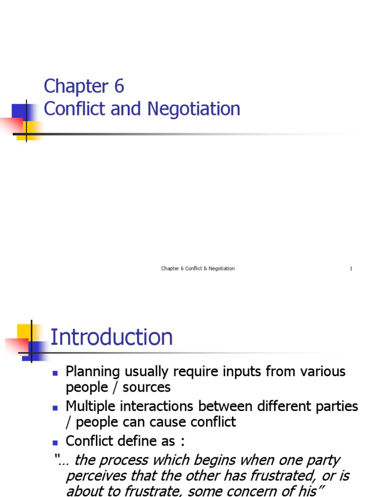 Managing Conflict in Project Negotiation | PDF | Negotiation | Conflict ...