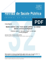 Saúde coletiva uma nova saúde pública ou campo aberto a novos paradigmas