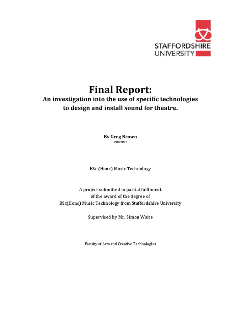 dissertation on musical theatre