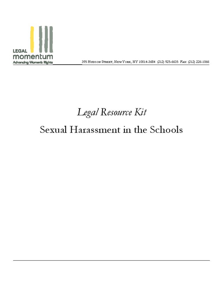 Sexual Harassment in The Schools PDF Title Ix Sexual Harassment