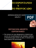 Aborto Espontaneo y Aborto Provocado