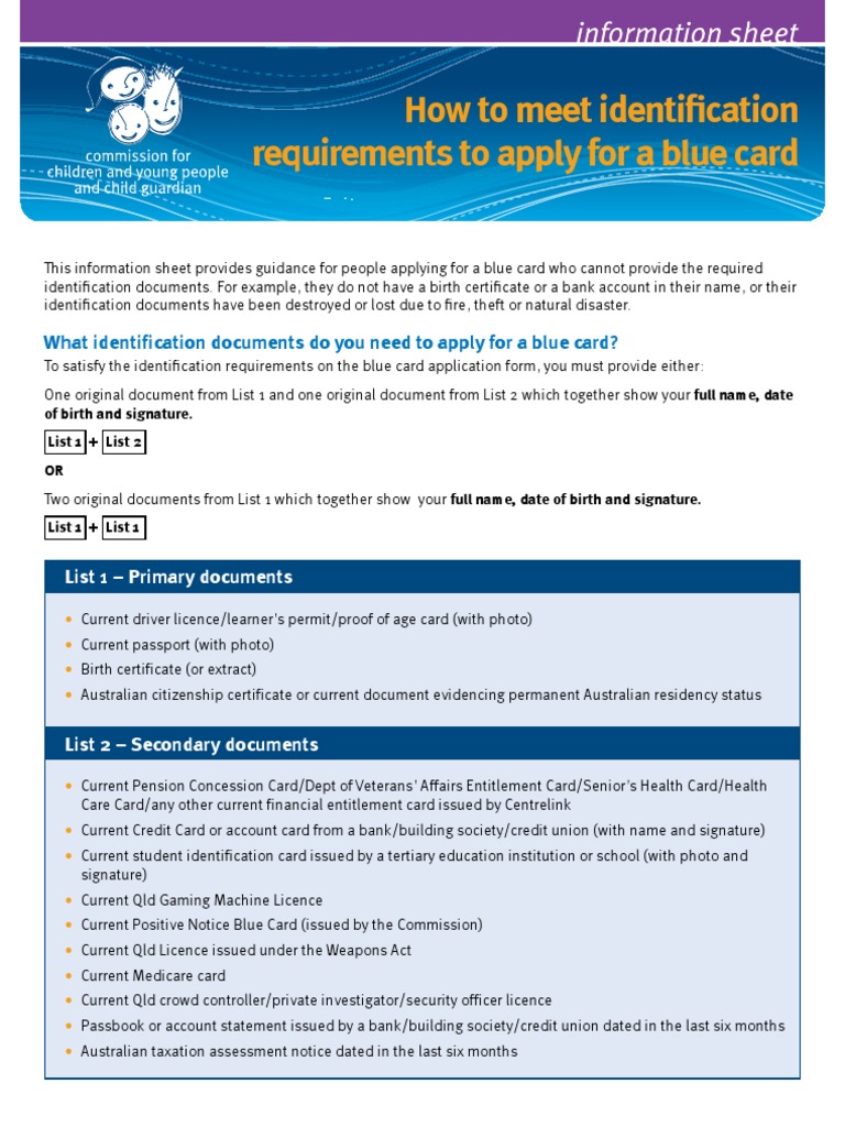 How To Meet ID Requirements Identity Document Government Information