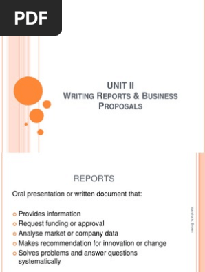 UNIT II Reports