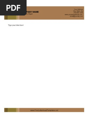 Business Letterhead Brown