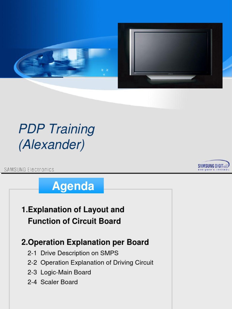Samsung Plasma TV Technical Training Manual 
