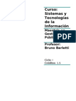 Silabo Sistemas y Tecnologías de Información - Bruno Barletti - Grupo 2