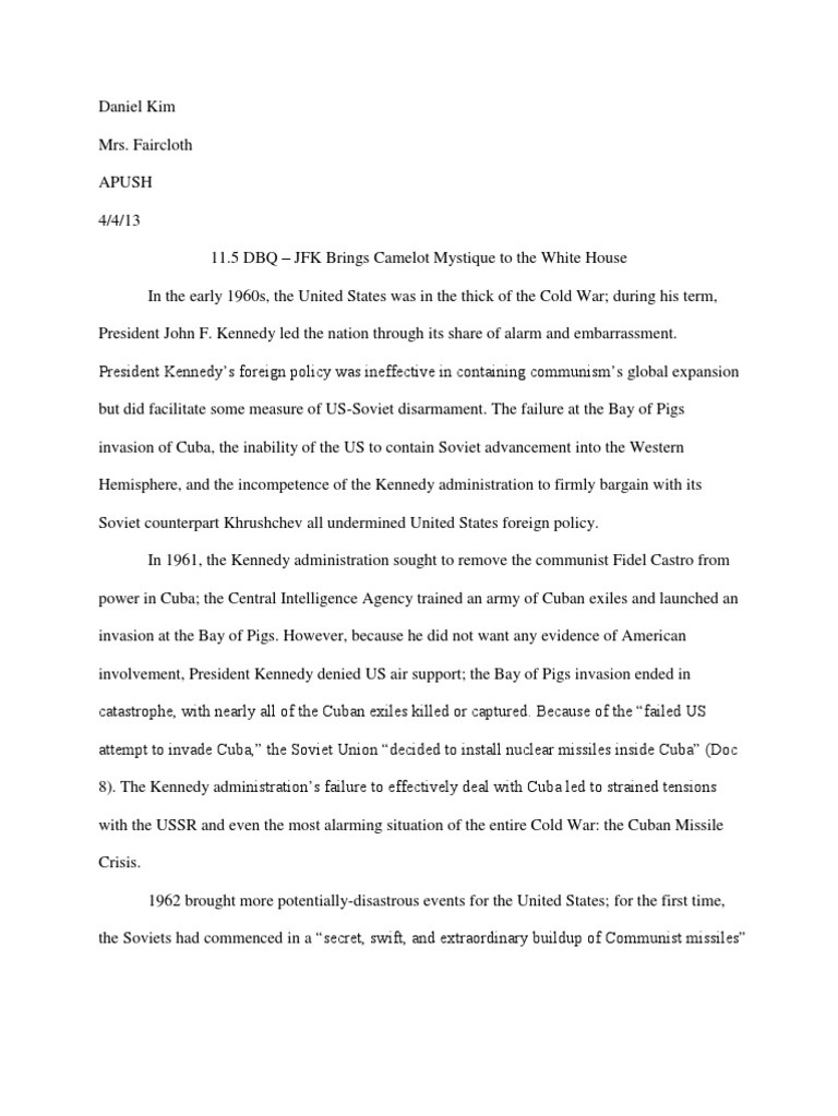 2003 apush dbq sample essay