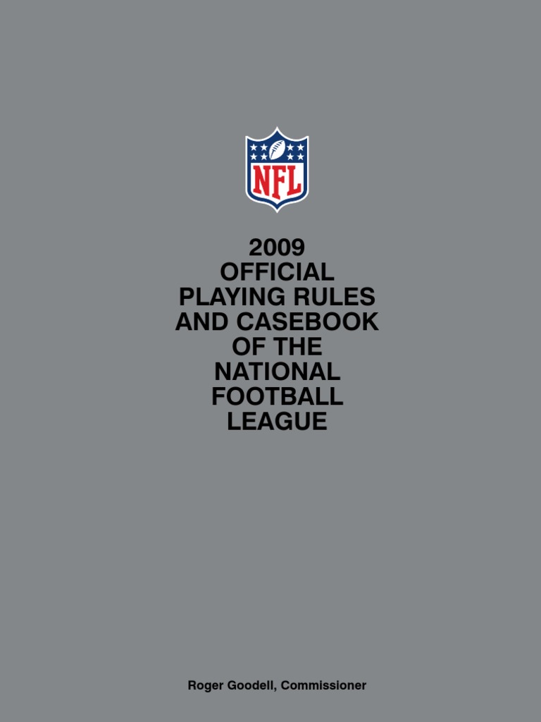 2009 Complete NFL Rulebook PDF Touchdown Team Sports