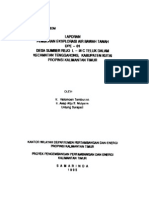 Laporan Pemboran Eksplorasi Air Bawah Tanah DPE-01, Desa Sumber Rejo L - IIC Teluk Dalam PDF