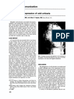 Regional Expression of Cold Urticaria