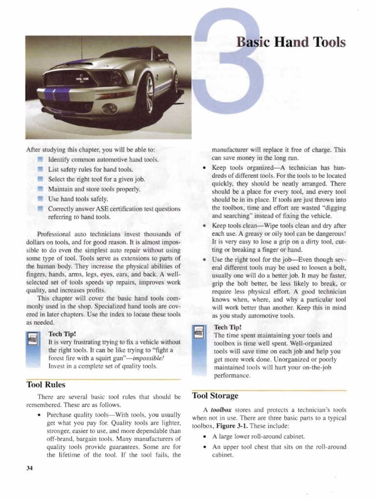 Chapter 3 Basic Hand Tools PDF Manufactured Goods Metalworking