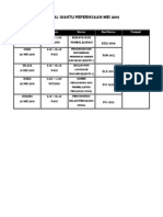 Jadual Waktu Peperiksaan Mei 2013