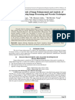 Comparative Study of Image Enhancement and Analysis of Thermal Images Using Image Processing and Wavelet Techniques