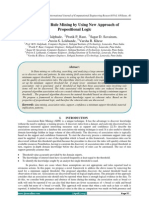 Association Rule Mining by Using New Approach of Propositional Logic