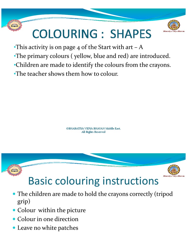 Basic Colouring Techniques for Kids | PDF