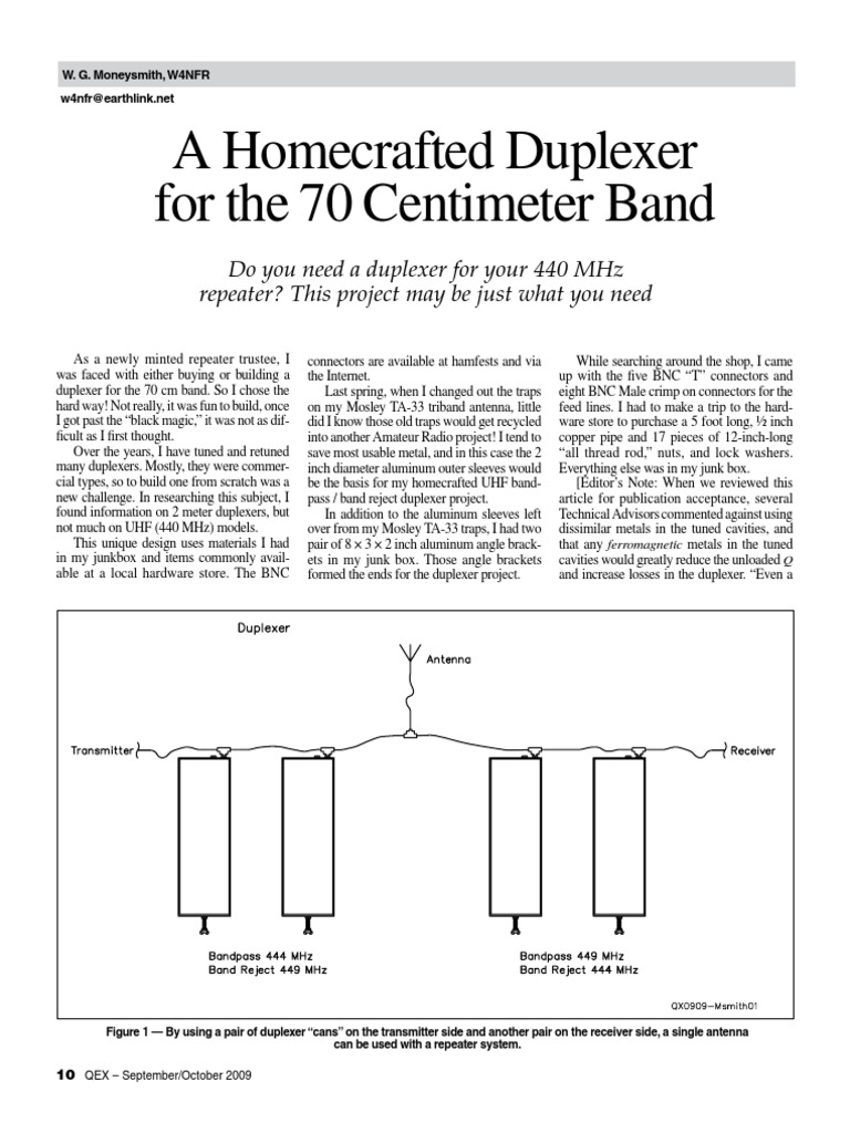 70 CM Duplexer | PDF | Printed Circuit Board | Electrical Connector