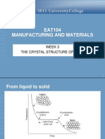 Week 3 The Crystal Structure of Metal