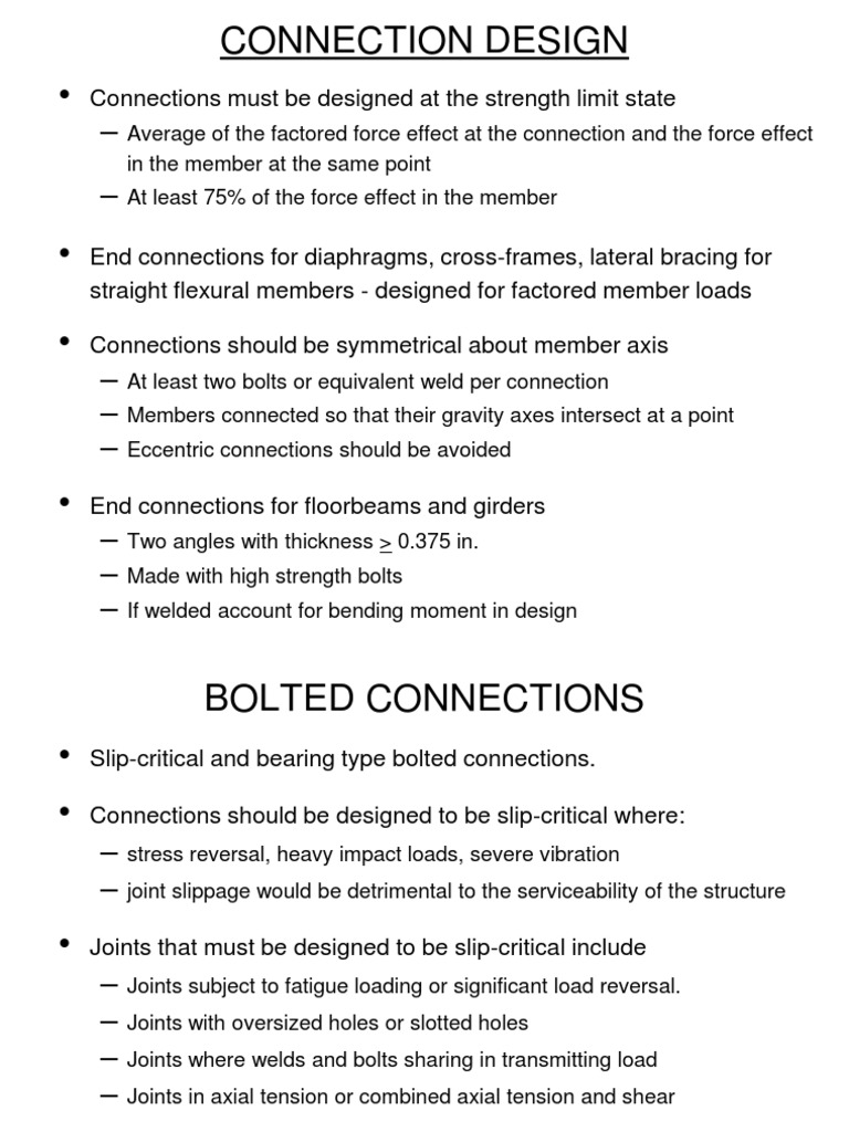 Connection Design | PDF | Screw | Construction