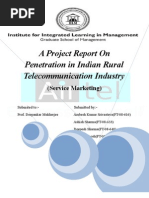 Download project report on pentration in indian rural telecom indusry by ambesh Srivastava SN14076264 doc pdf