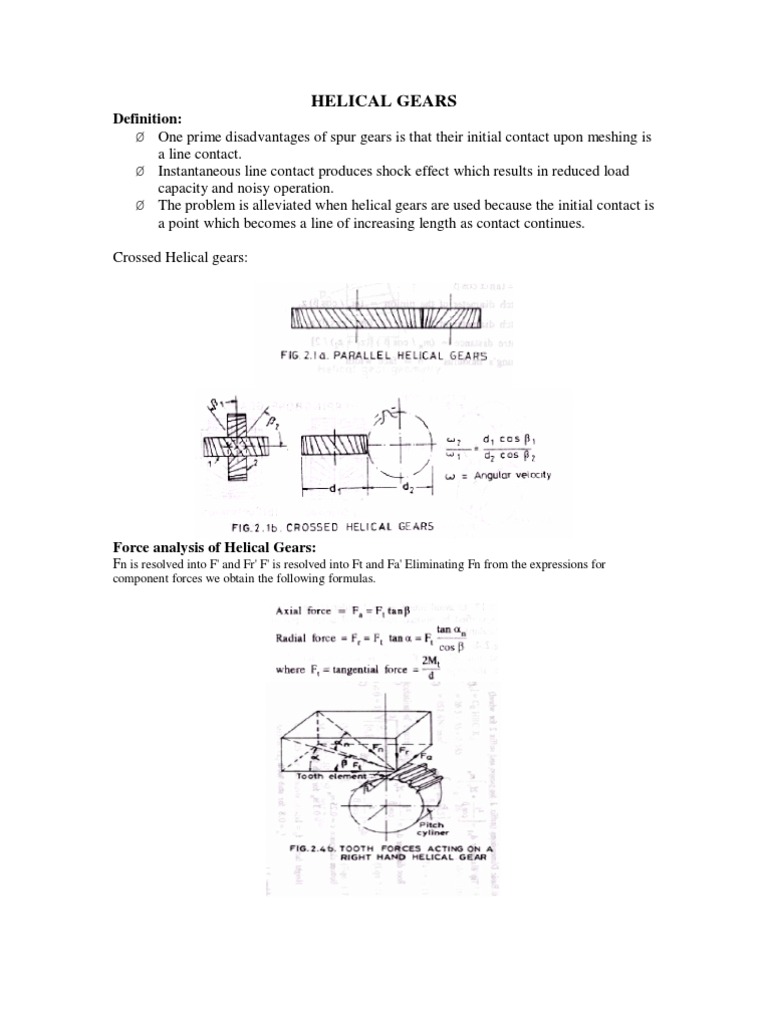 Helical Gears Definition