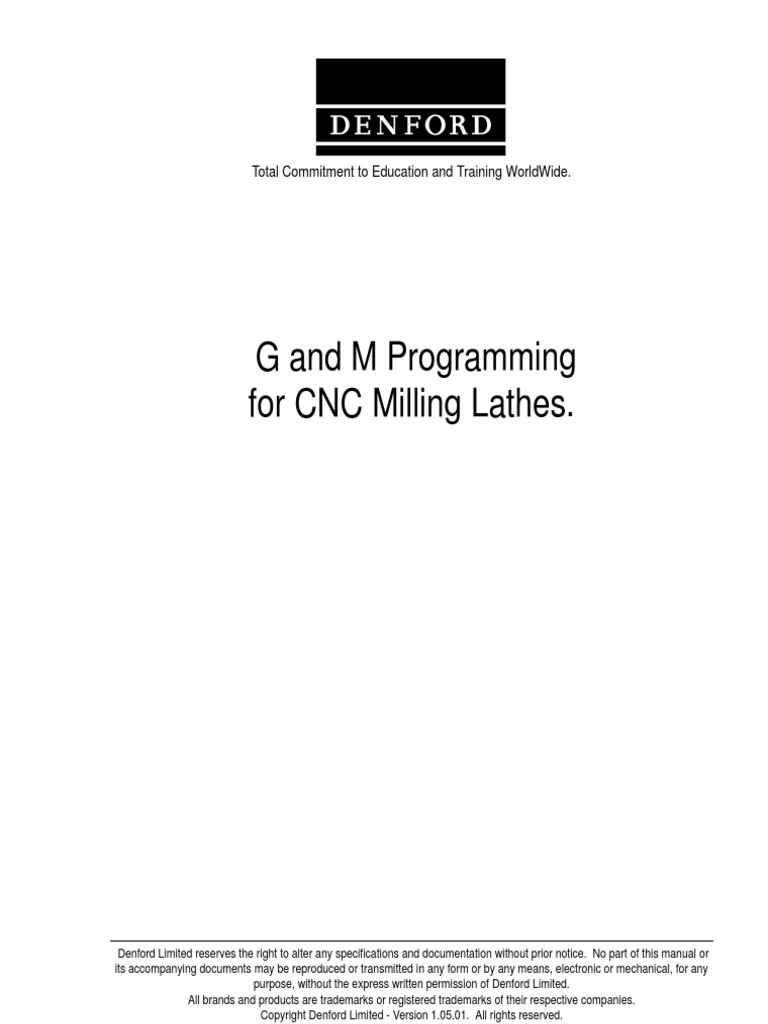 G and M Programming For CNC Lathes | PDF | Numerical Control | Metalworking